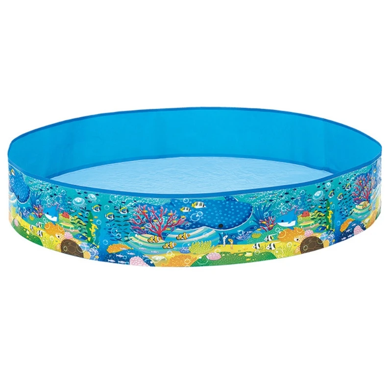 Piscina infantil para niños 152cm/60 pulgadas, almohadilla agua para jardín, piscina plegable para juegos recuerdos