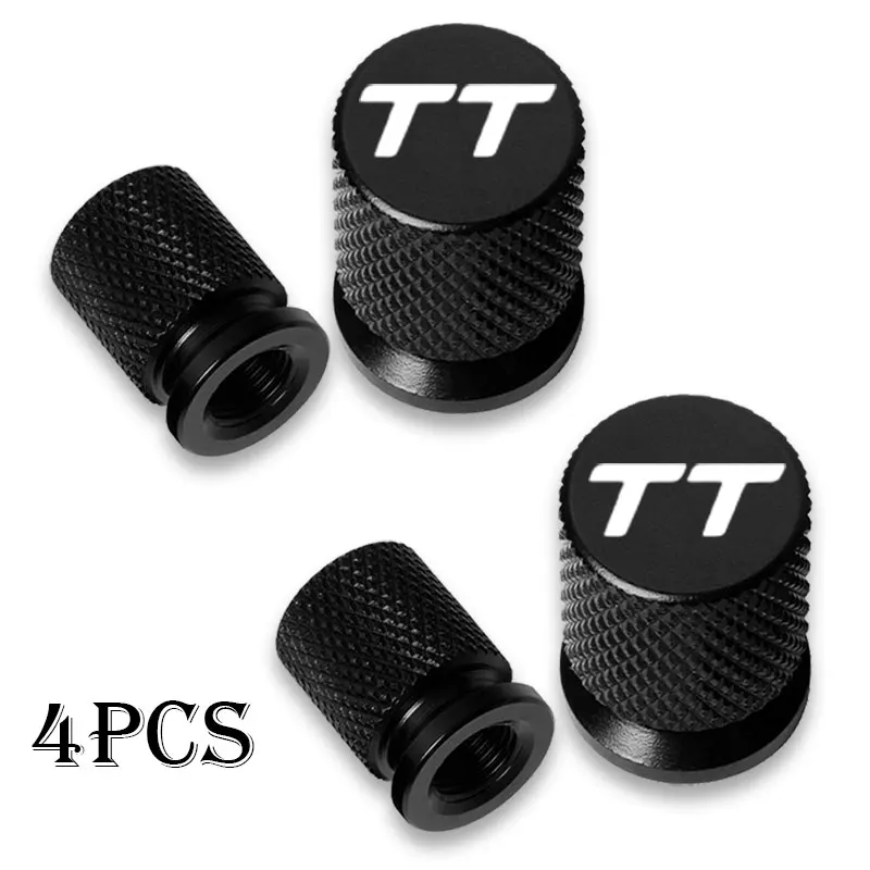 Car Wheel Tire Valve Caps Airdust Covers For Audi TT TTRS 8j 8n 8s mk1 2 3 S line Custom LOGO Car Decor Airdust Waterproof