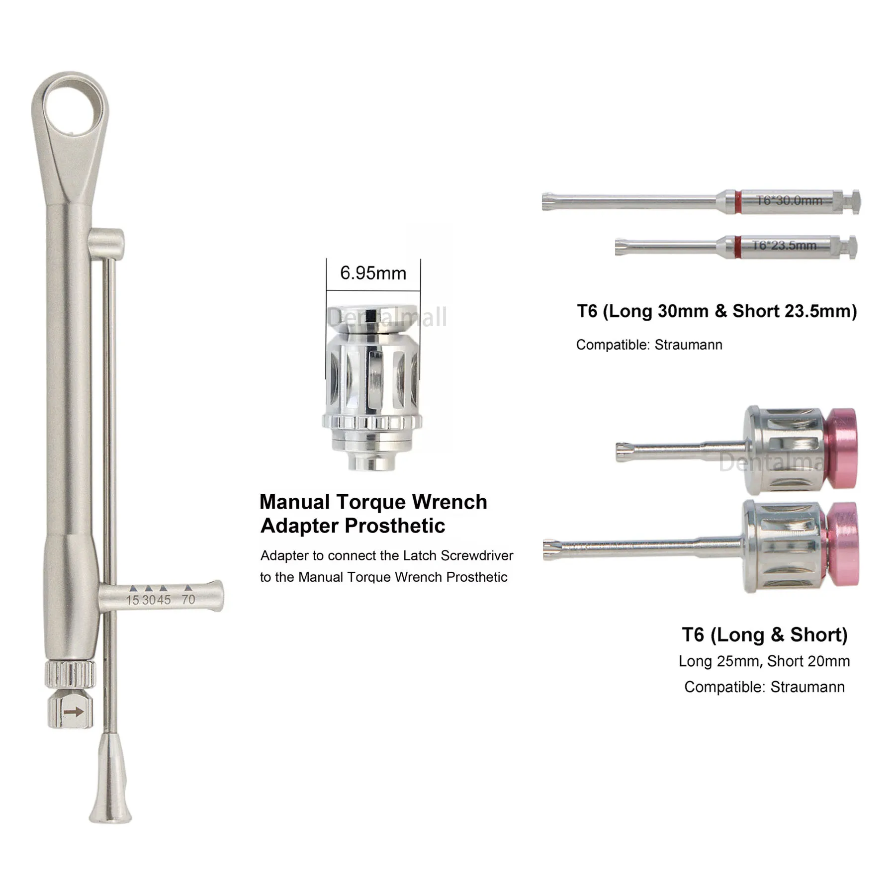 

Implant Dental T6 SCS Screwdriver Torque Wrench Adapter Hand Driver Compatible Straumann