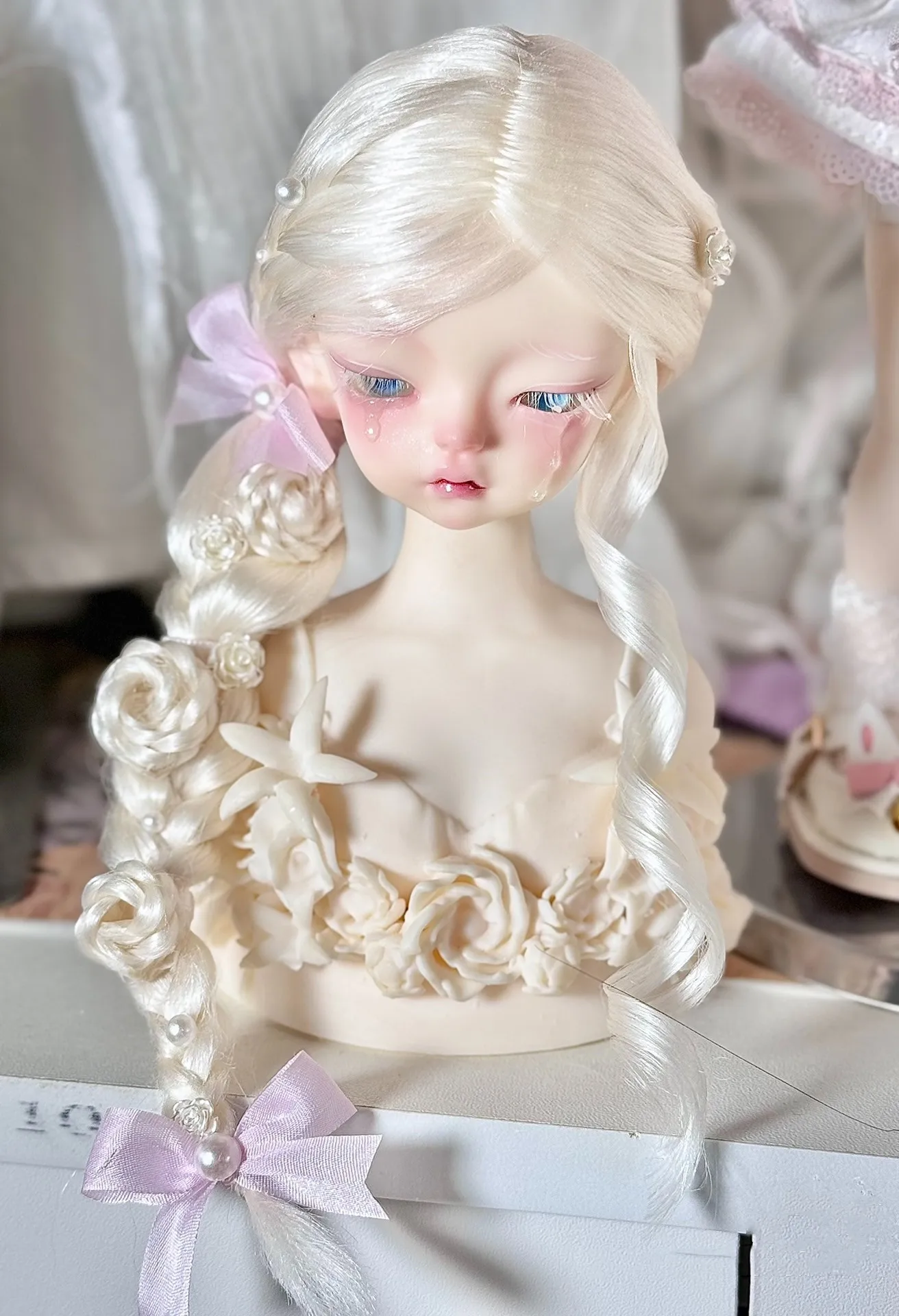 

Парик для укладки из мохера «Розовая девушка» Волосы куклы 1/3 1/4 1/6 Аксессуары для кукол BJD