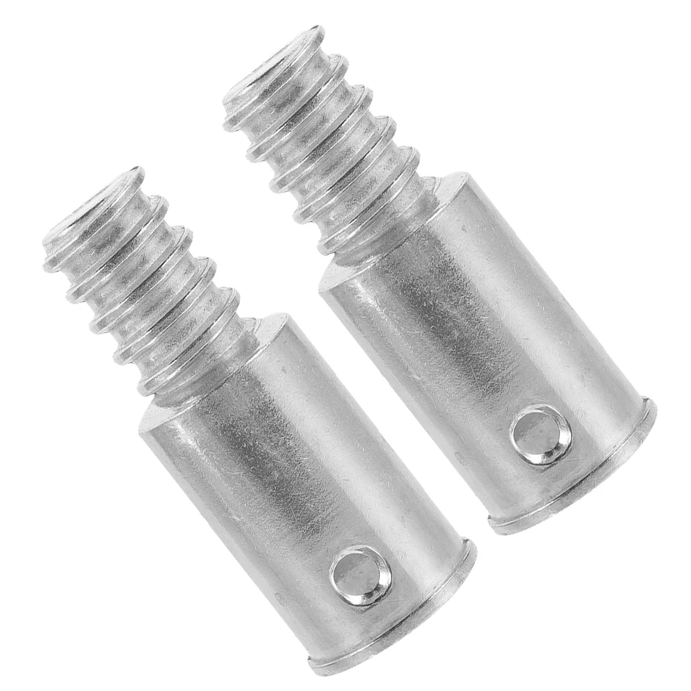 Imagem -05 - Handle Tips For Poles Adapter Mop Heads Push Broom Telescópico Extensão Final Roscada Pala Pcs Aço Inoxidável