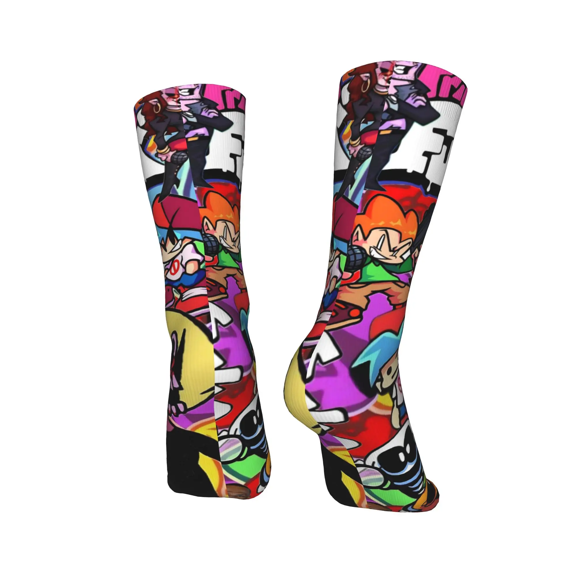 FNF وقت سيء الثلاثي ليلة الجمعة Funkin جوارب تصميم موضة الجوارب الربيع عدم الانزلاق الجوارب الكبار الرجال الجري جوارب مريحة