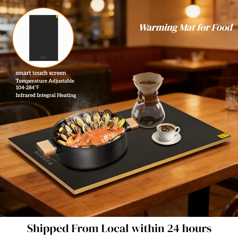 

Electric Warming Tray Smart Touch Screen 104-284℉ Temperature Settings Versatile Food Warmer For Gatherings Parties