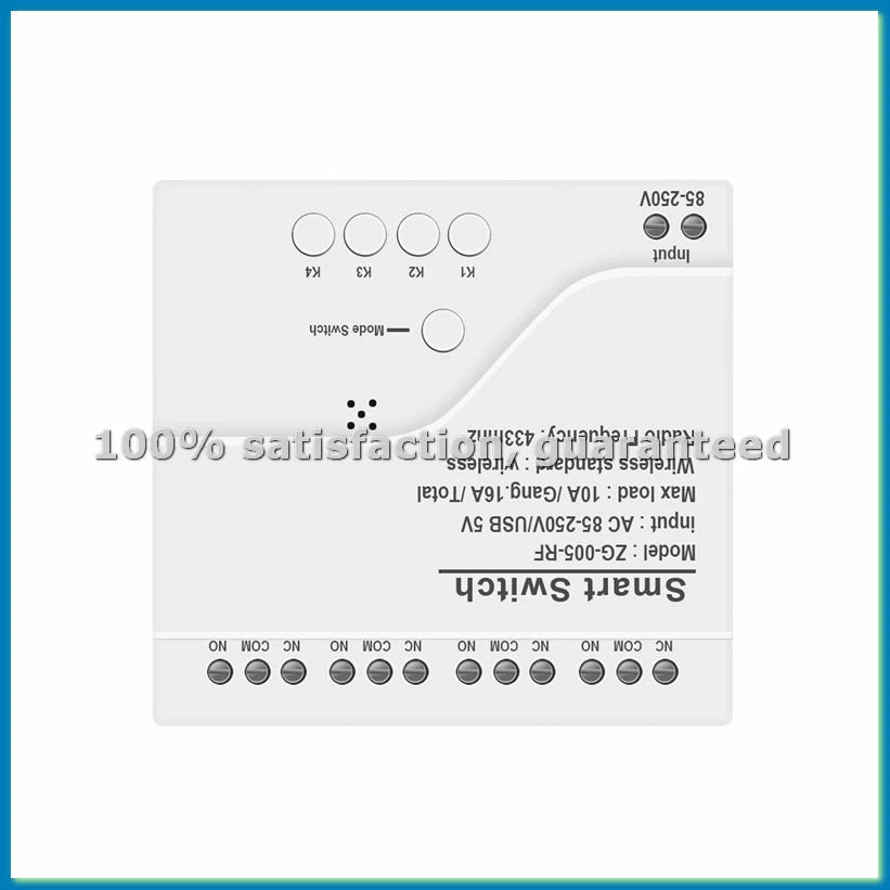 

4-канальный модуль умного выключателя Zigbee AC 85-250В с приемом RF433, реле 10А, совместим с Assistant, Tuya Smart Life-ELEC