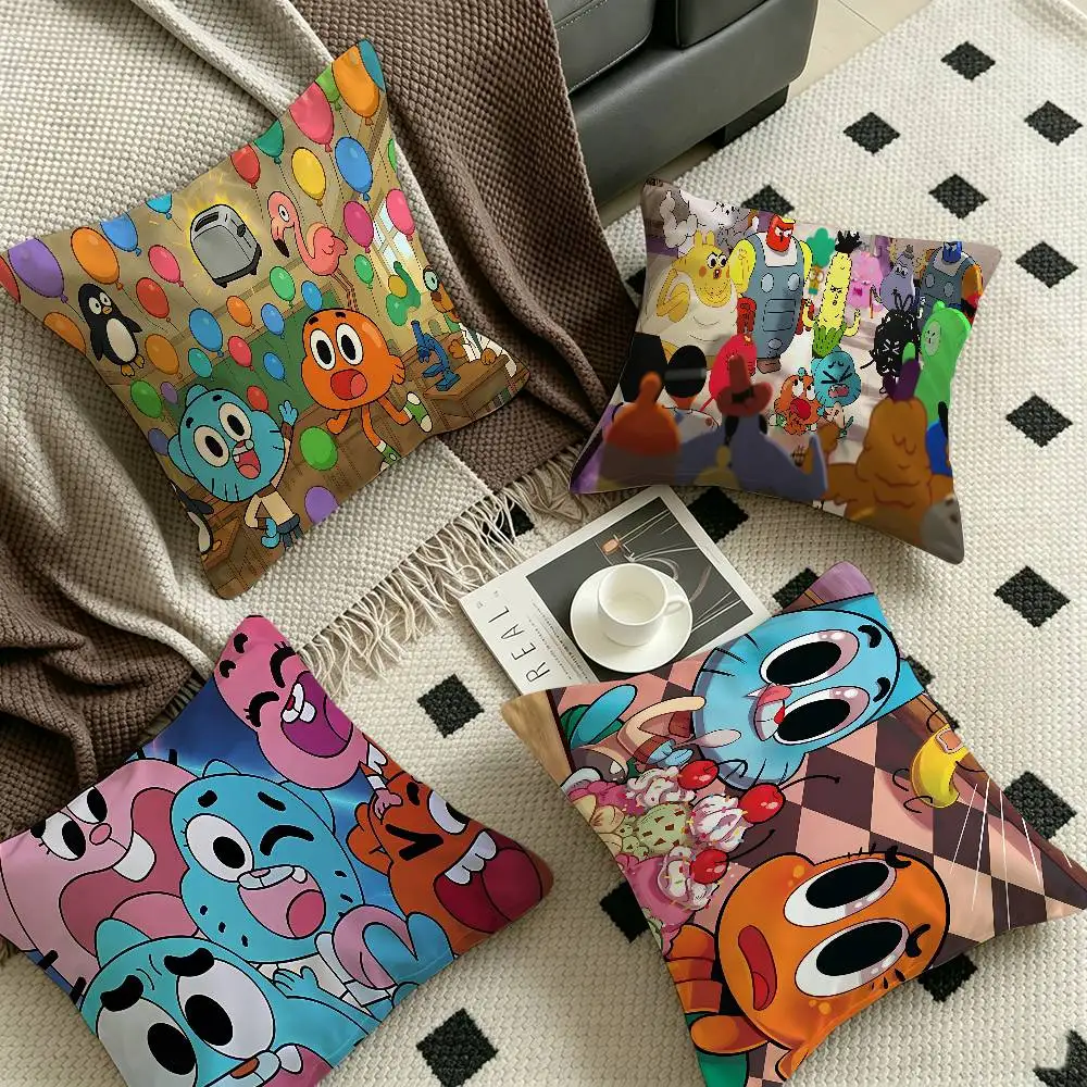 The A-Amazing Funny W-world Of Gumball Cushion Cover Decorative Pillow Sofa Home Decor case pillow cases