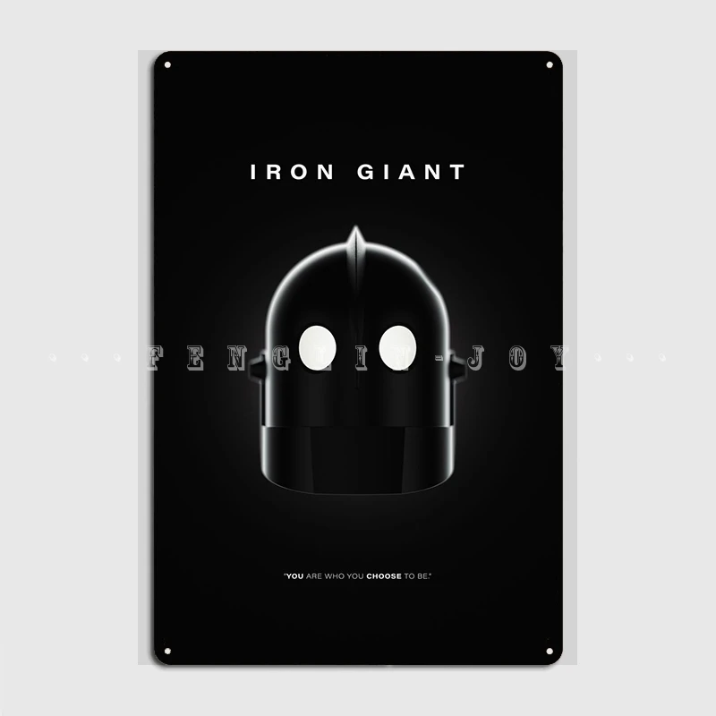 Iron Giant Poster Metal Plaque Cinema Garage Pub Garage Designing Mural Painting Tin Sign Poster