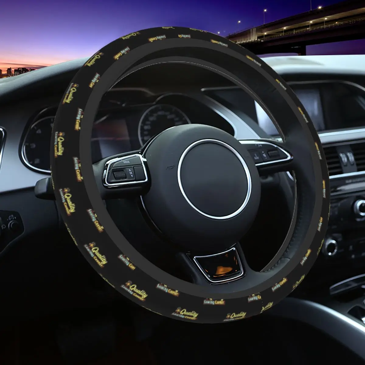 

Car Steering Wheel Cover Quality Learing Center Car Covers Suite Soft Custom Auto Accessories for 14.5-15Inches