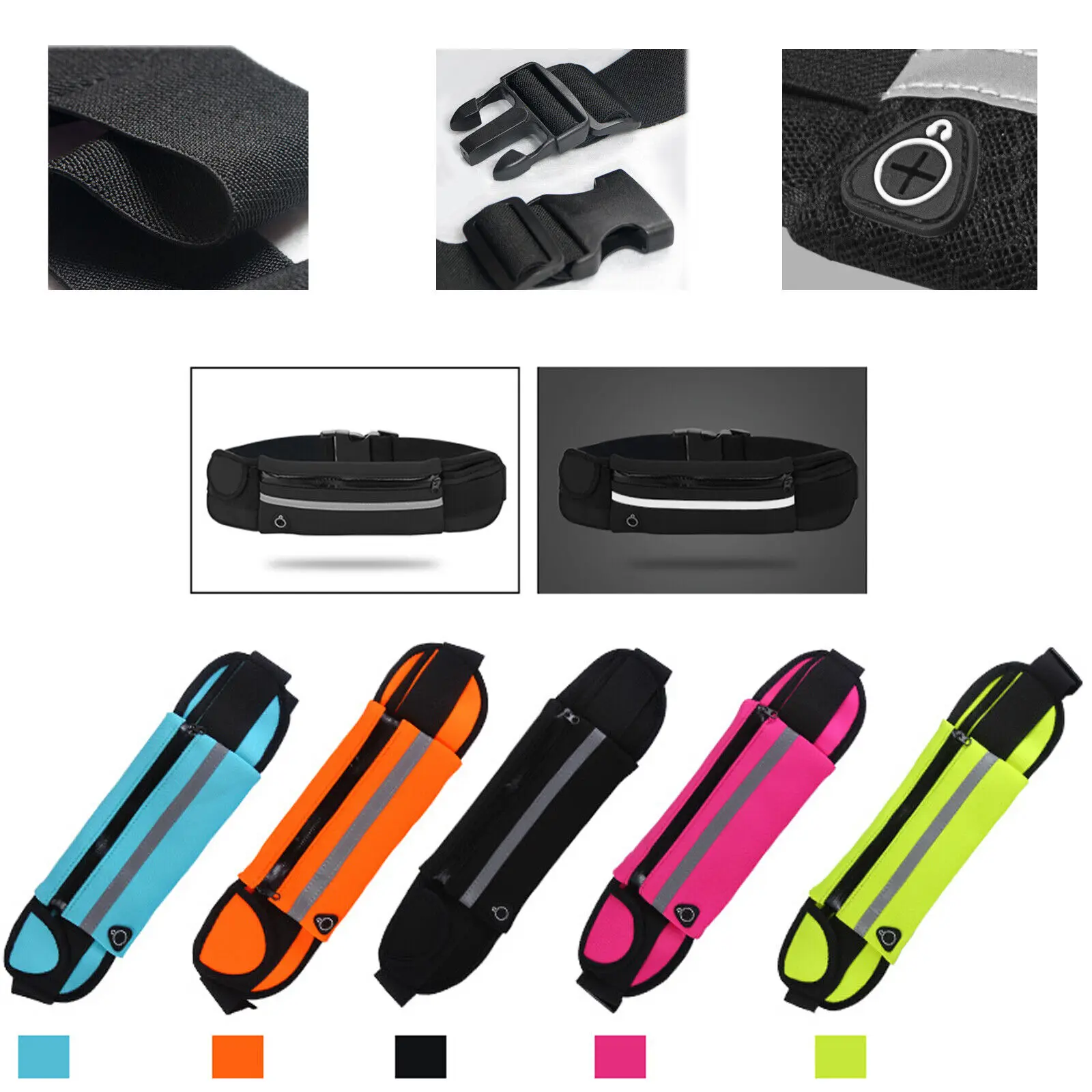 Running Belt Unisex Sport Jogging Phone Keys Mobile Money Bum Bag Waist Travel