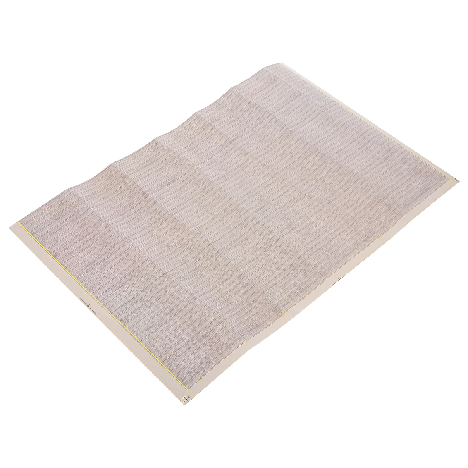 สติกเกอร์พื้นลายเส้นเรียบสำหรับบ้านจิ๋ว DIY แผ่นปูพื้นสติกเกอร์ตกแต่งบ้านจิ๋ว ลายกระเบื้อง