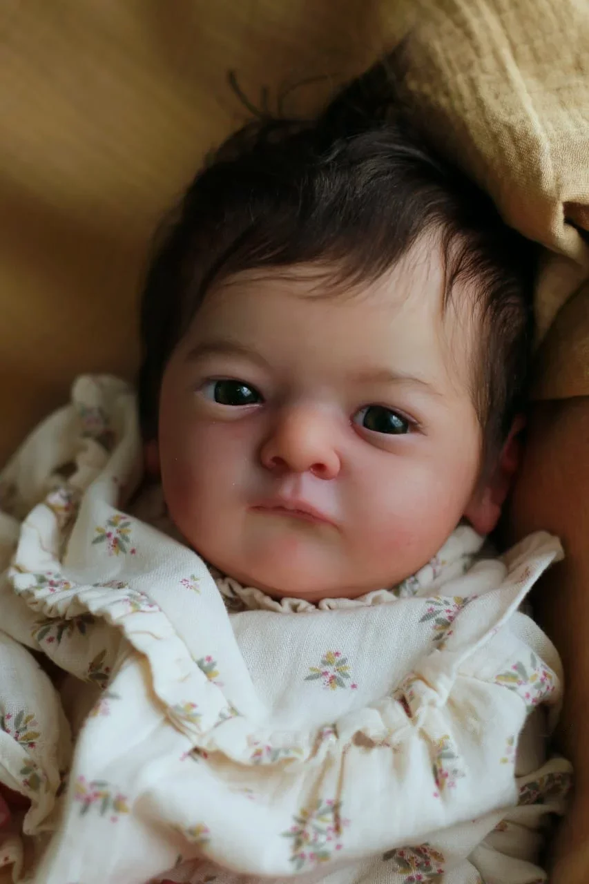 Vera – Kit de poupée Reborn de 19 pouces, inachevé, non peint, pièces de poupée vierges avec corps en tissu et yeux aléatoires, poupée d'art à collectionner