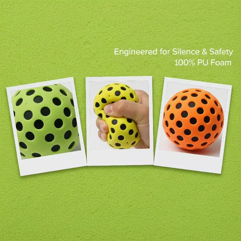 PU Foam Shock Absorption Pickleball 74MM High Elasticity Quiet for Indoor Outdoor All-age Training Entertainment view 4