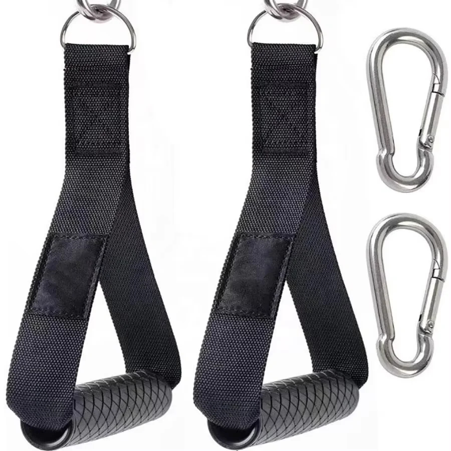 2Pcs Exercise Handle for Cable Machine Aluminum Alloy Gym Handle for Power Rack Attachment Multi-function Resistance Band Handle