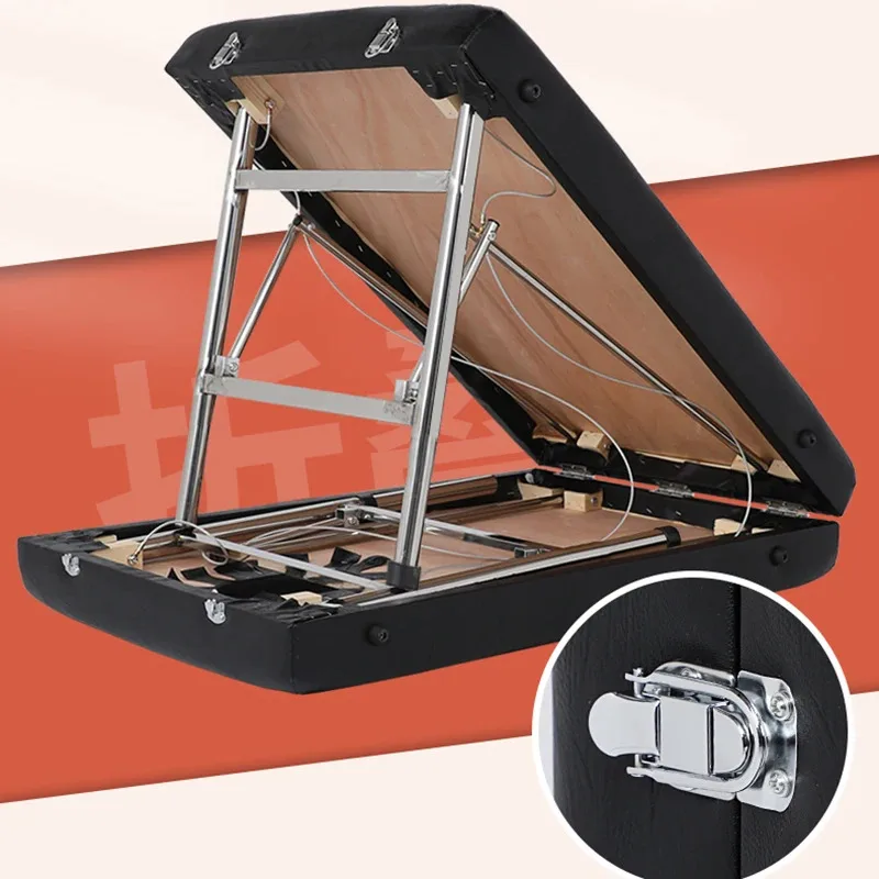 Cama plegable de Metal para masaje de tatuajes, mesa de terapia de Spa con ajuste de Metal, muebles suaves para salón de belleza