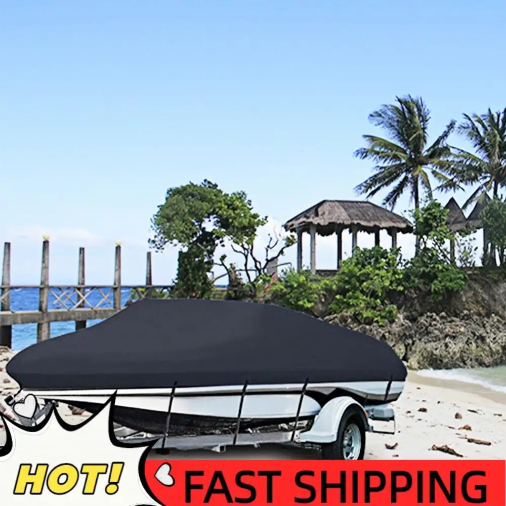 

Чехол для лодки 14-16 футов, универсальный чехол из ткани Оксфорд 210D, водонепроницаемый чехол для парусных лодок для яхт, моторов, гребных лодок