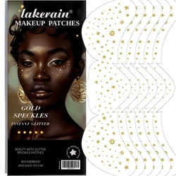 Glitter Skincare Freckles Face Tattoo 6 Sheets/box Sparkle Freckle Tattoo Stardust Speckle Makeup Patch, Face Tattoo for Women