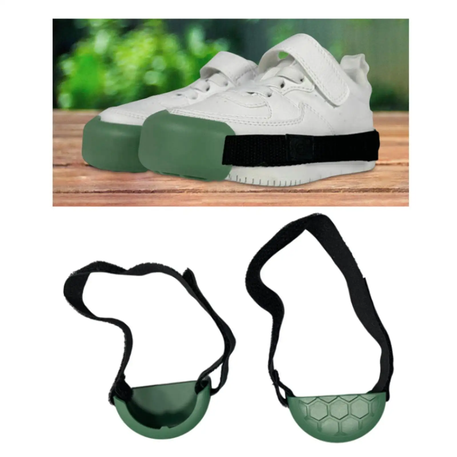 3xChildren's Shoe Covers Toe Cap Protection Footwear Covers for Outdoor Sports Green