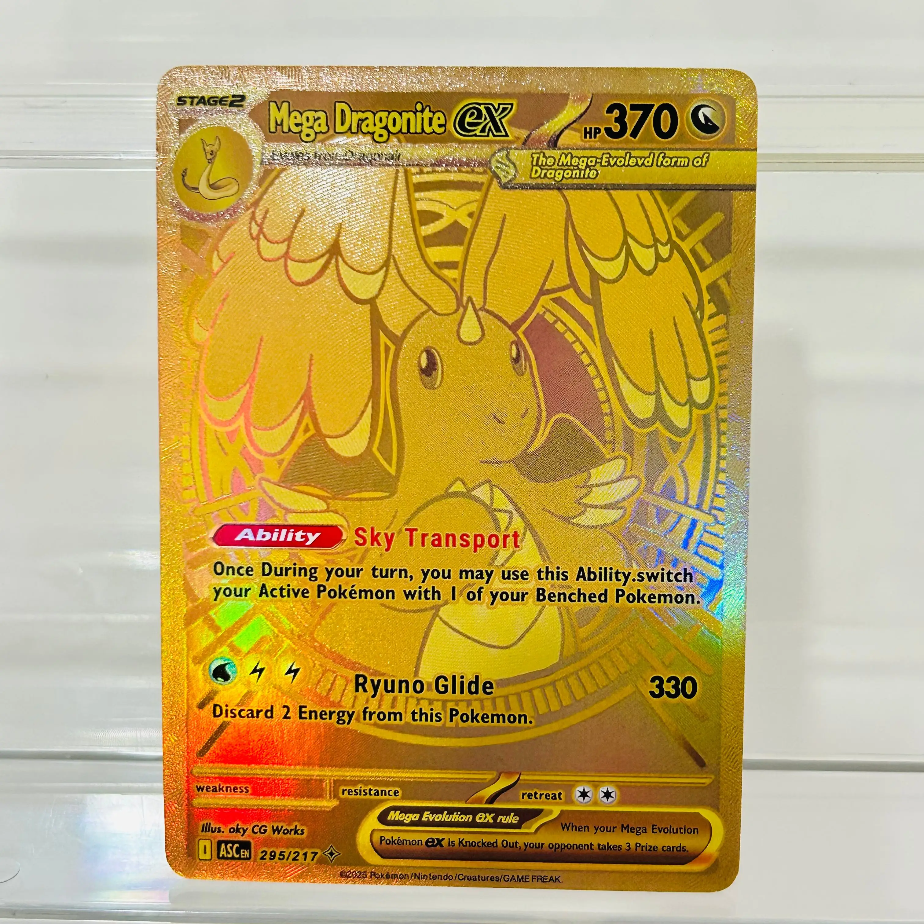 Englische Version Mega Lucario ex 179/132 DIY Holografische Texturkarte, Perfekter Zustand Premium Anime Sammelkarte – Detail 9