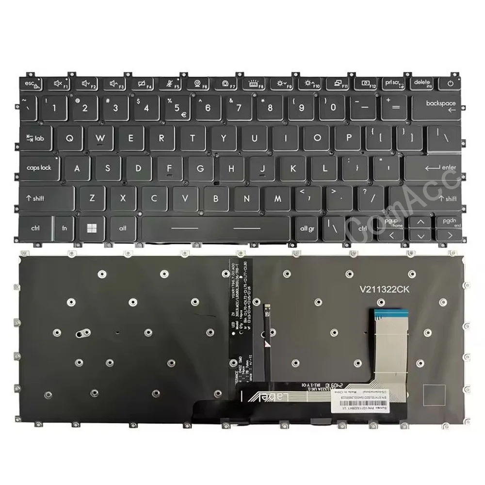 XIN-Russian-US layout Backlit Laptop Keyboard For MSI Modern 14-C5M 14-C7M MS-14JK Modern 14 C11M C12M C13M MS14J1