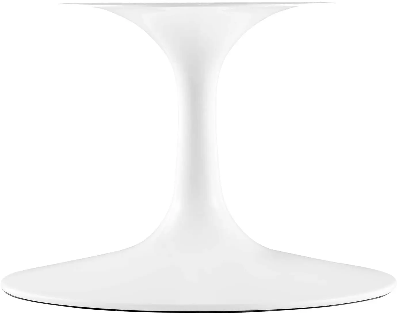 Lippa Mid- Modern 48"" Oval Coffee Table In White