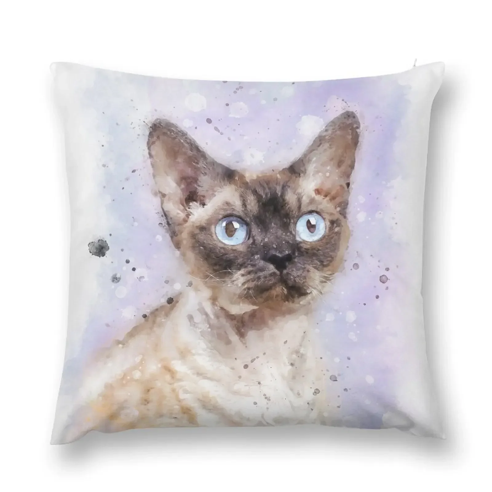 Devon Rex cat watercolor Throw Pillow Sofa Covers For Living Room Pillowcase Cushion Couch Pillows pillow