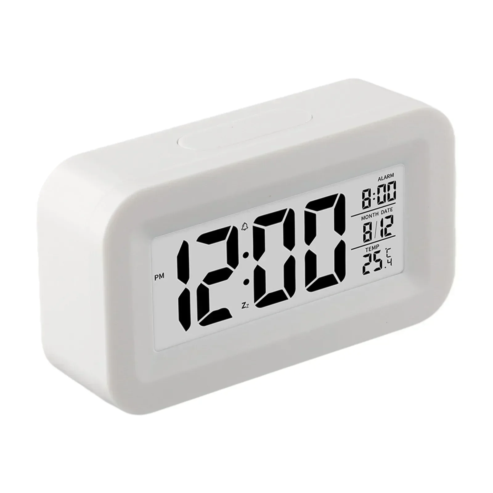 Alarm Clock Calendar Thermometer Calendar Thermometer Digital LCD Alarm Clock Gradual Alarm Sound Green Large Screen Display Mm