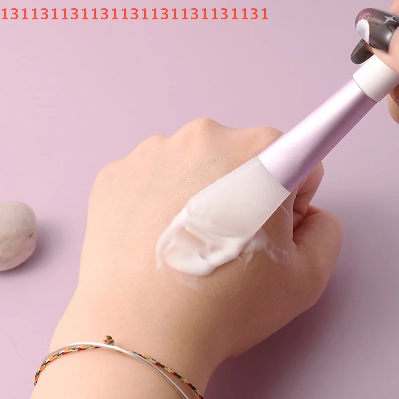 1/2 Uds DIY cuidado de la piel base Gel herramienta cosmética de belleza maquillaje blanco cepillo de máscara Facial de silicona cepillos profesionales de crema de barro