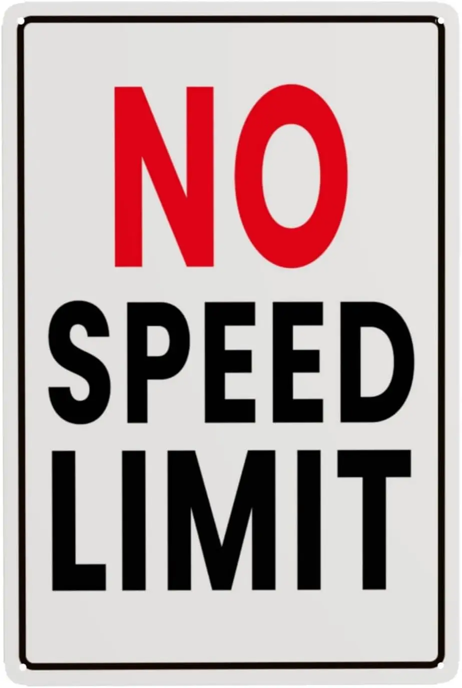 1p,No Speed Limit Sign Retro Tin Sign Man Cave Garage Wall Decor