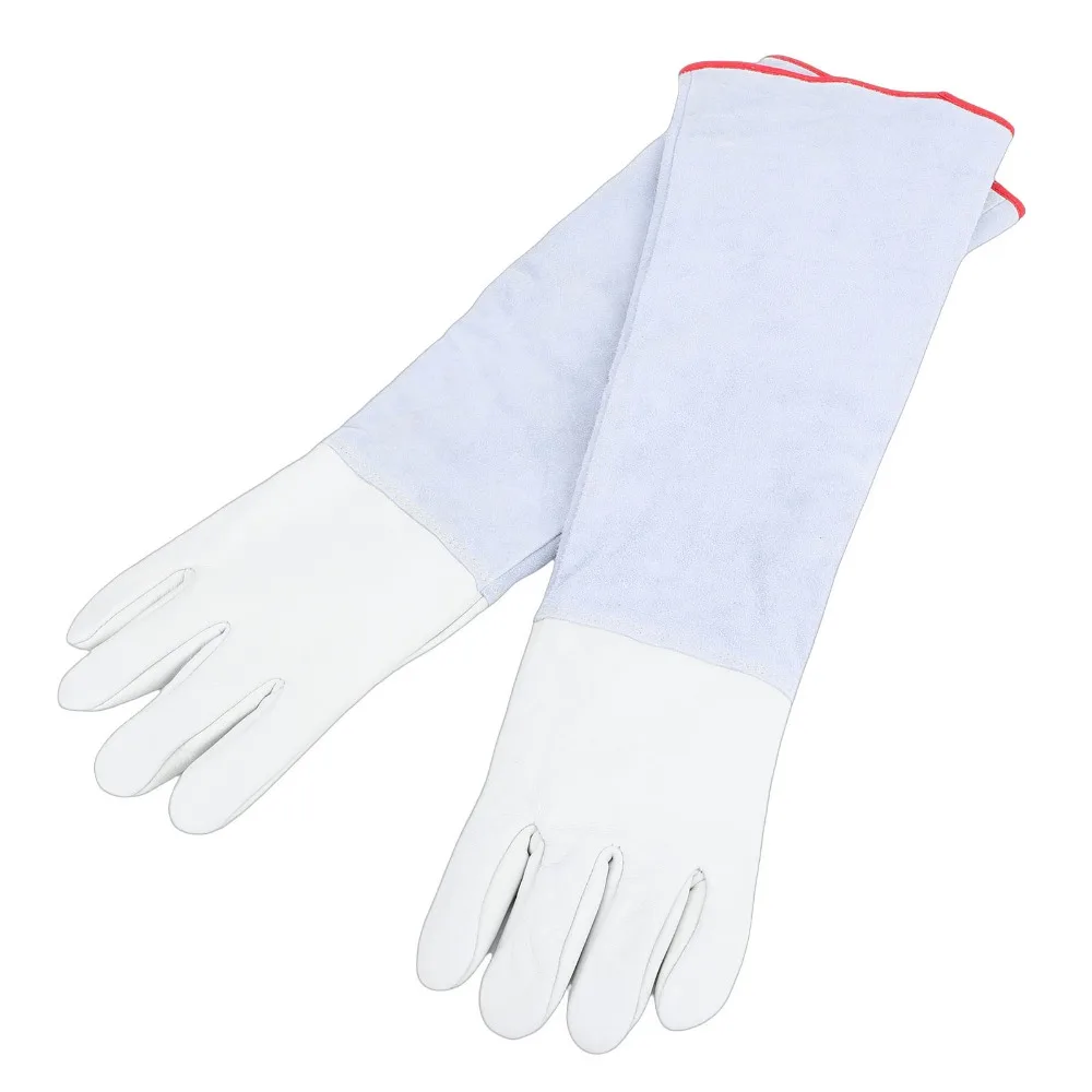 60cm Cryogenic Gloves Low Temperature Resistant Thickened Cowhide Liquid Nitrogen Gloves Multifunctional Dry Ice Gloves