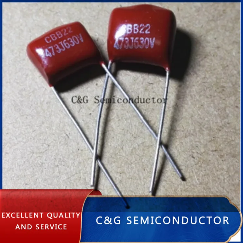 10pcs CBB 473J 630V 47NF 0.047UF 473 P10mm Metallized Film Capacitor