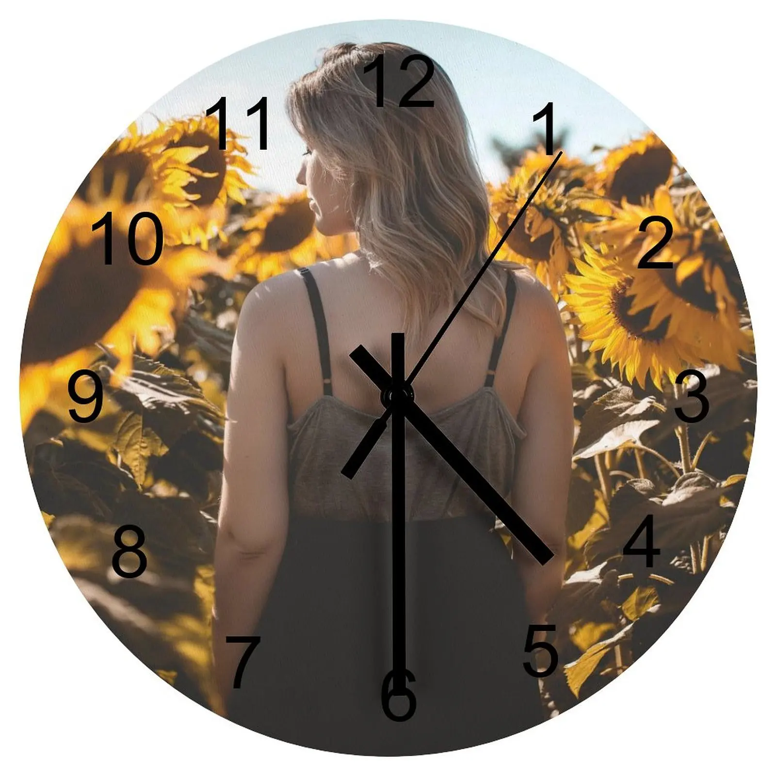 

Dining Room Wall Clock beautiful back view Clocks 12 inch Silent Fashion Round Patterned Slim Profile Sporty