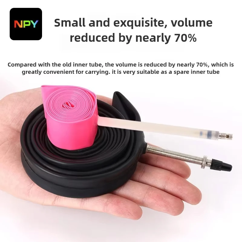 NPY Ultralight Bicycle Inner Tube 36G 700 X 18 25 28 32 35 38C Road Bike TPU Tube 45 65 85mm Length French Valve 700C view 5