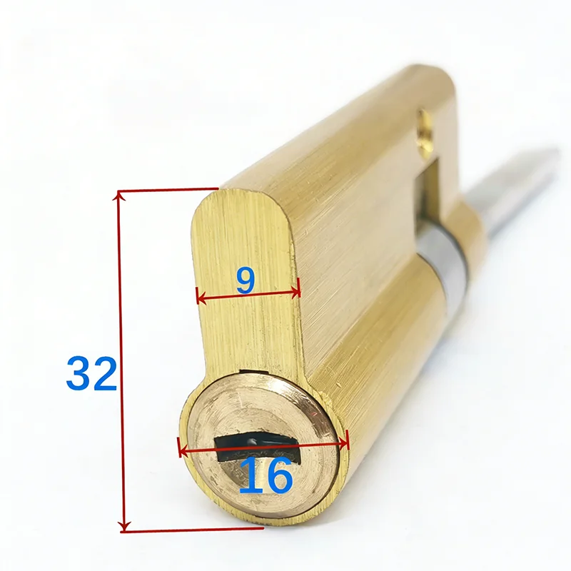 Brass Key Fully Automatic Fingerprint Lock  Tail Anti-Theft Emergency Door Lock Manage Cylinder  Bedroom  Living Handle