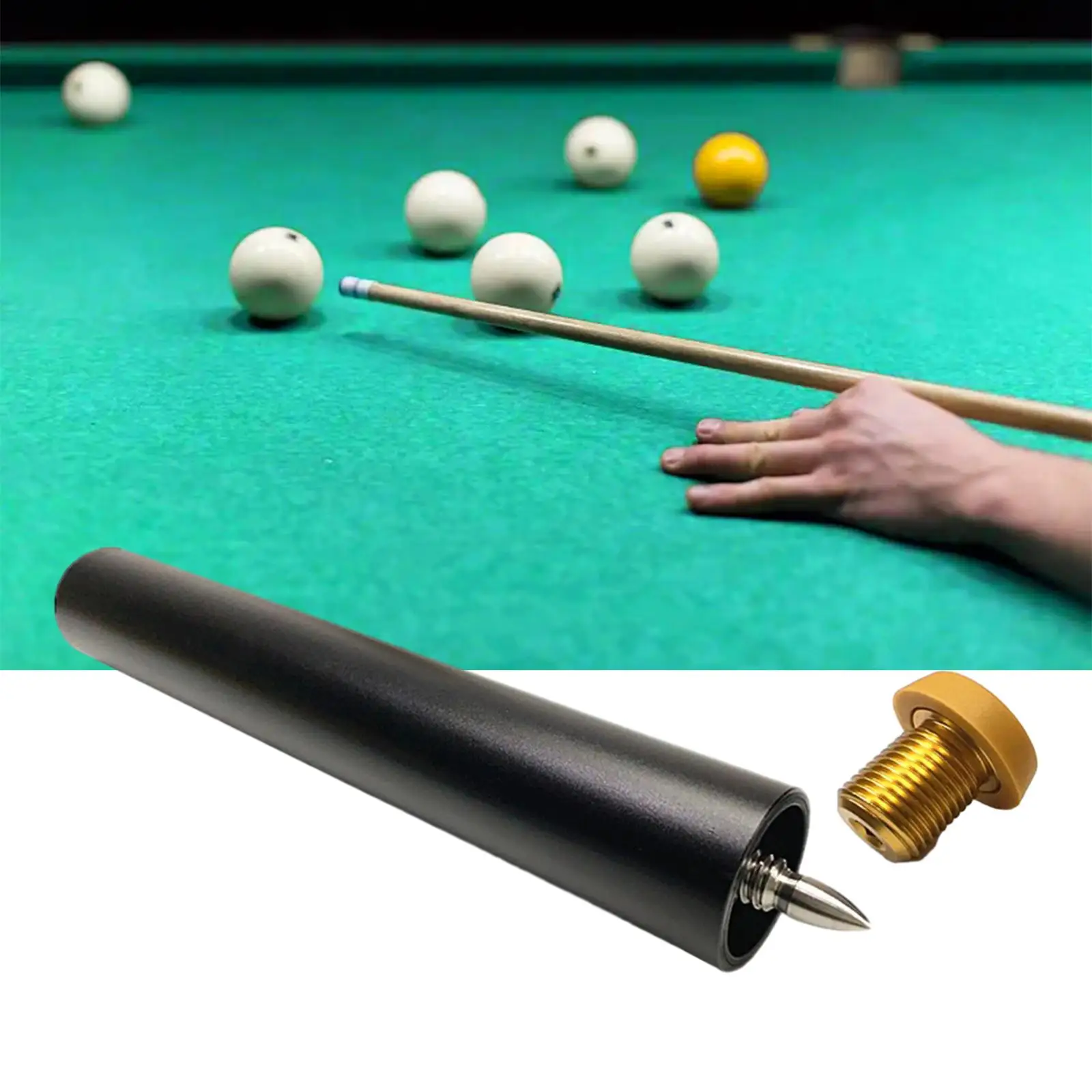 Pool Cue Extender Billiards Pool Cue Extension for Athlete Men Women Snooker