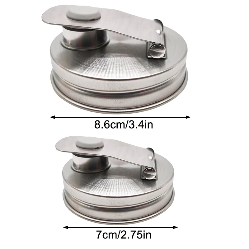For Glass Ball Mason Jars Regular Mouth Stainless Steel Pour Spout Flip Cap