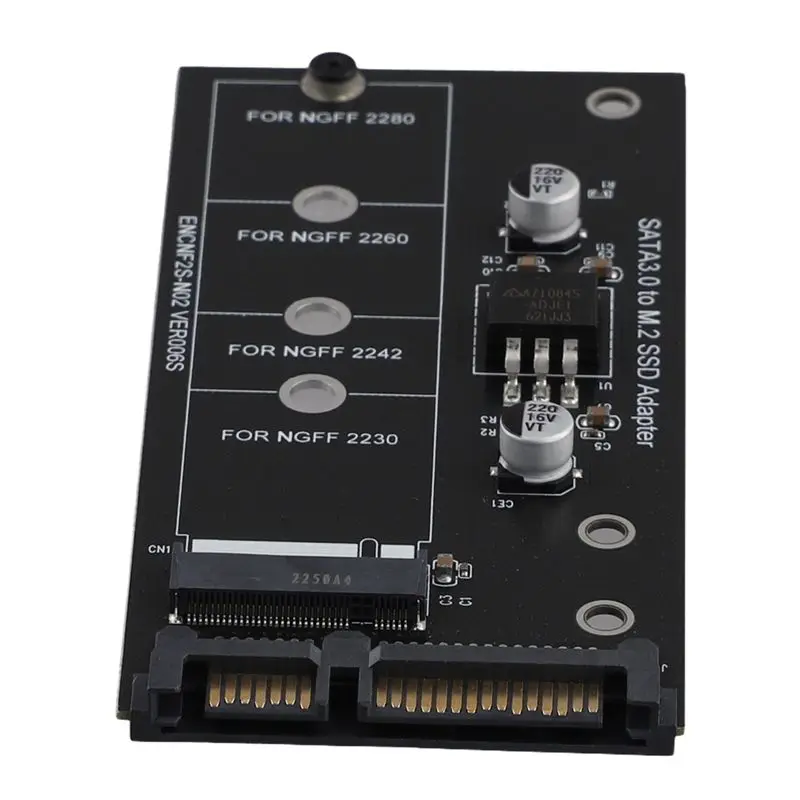 AY14 -M2 NGFF SSD To SATA 3.0 2.5&Rdquo, M.2 SSD Adapter Converter Riser Card For PC Laptop Add On Card Up To 6Gps