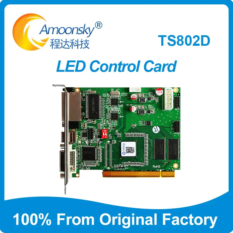 Full Color LED Display Sending Card Led Module Led Driver IC Control Card Linsn Dual TS802D Color Controller