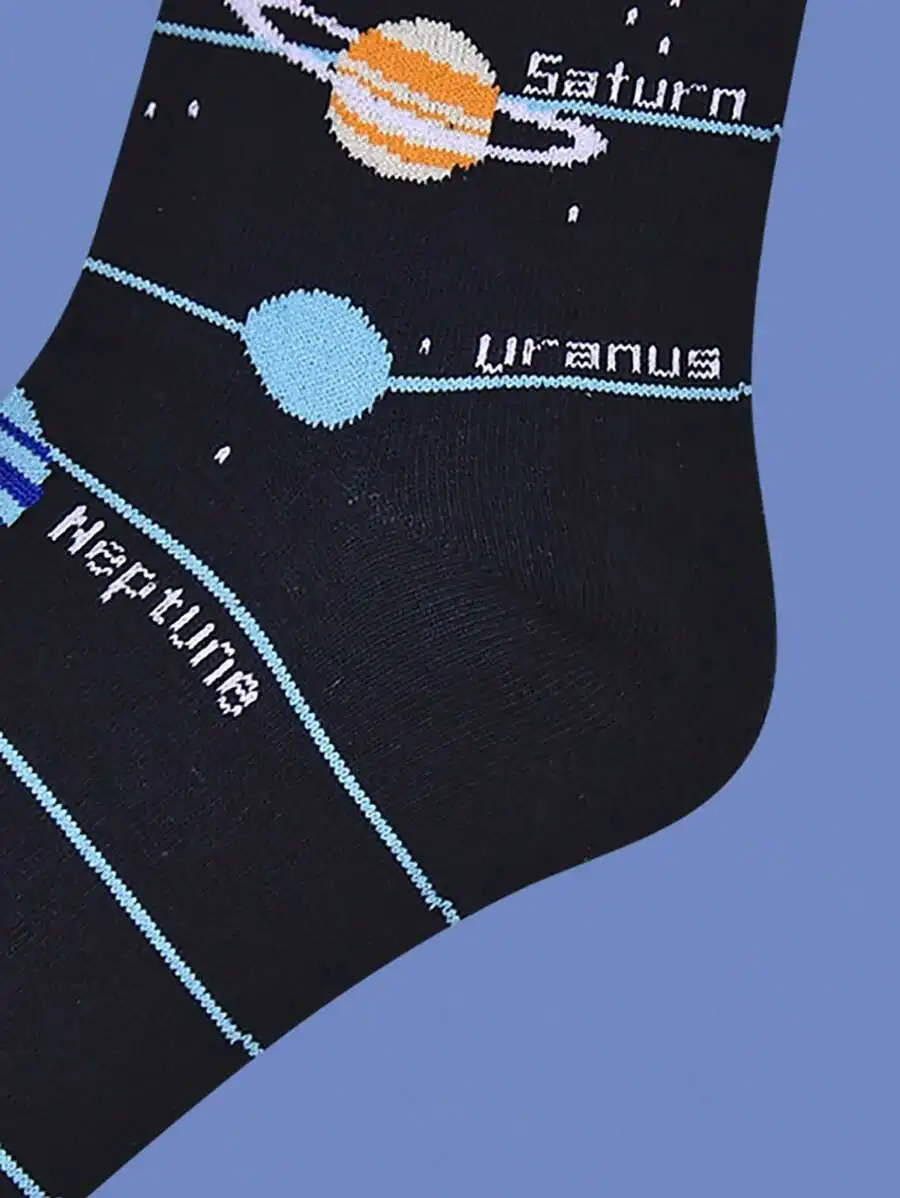 

Unisex Creative Solar System Pattern Mid-Calf Socks For Adults