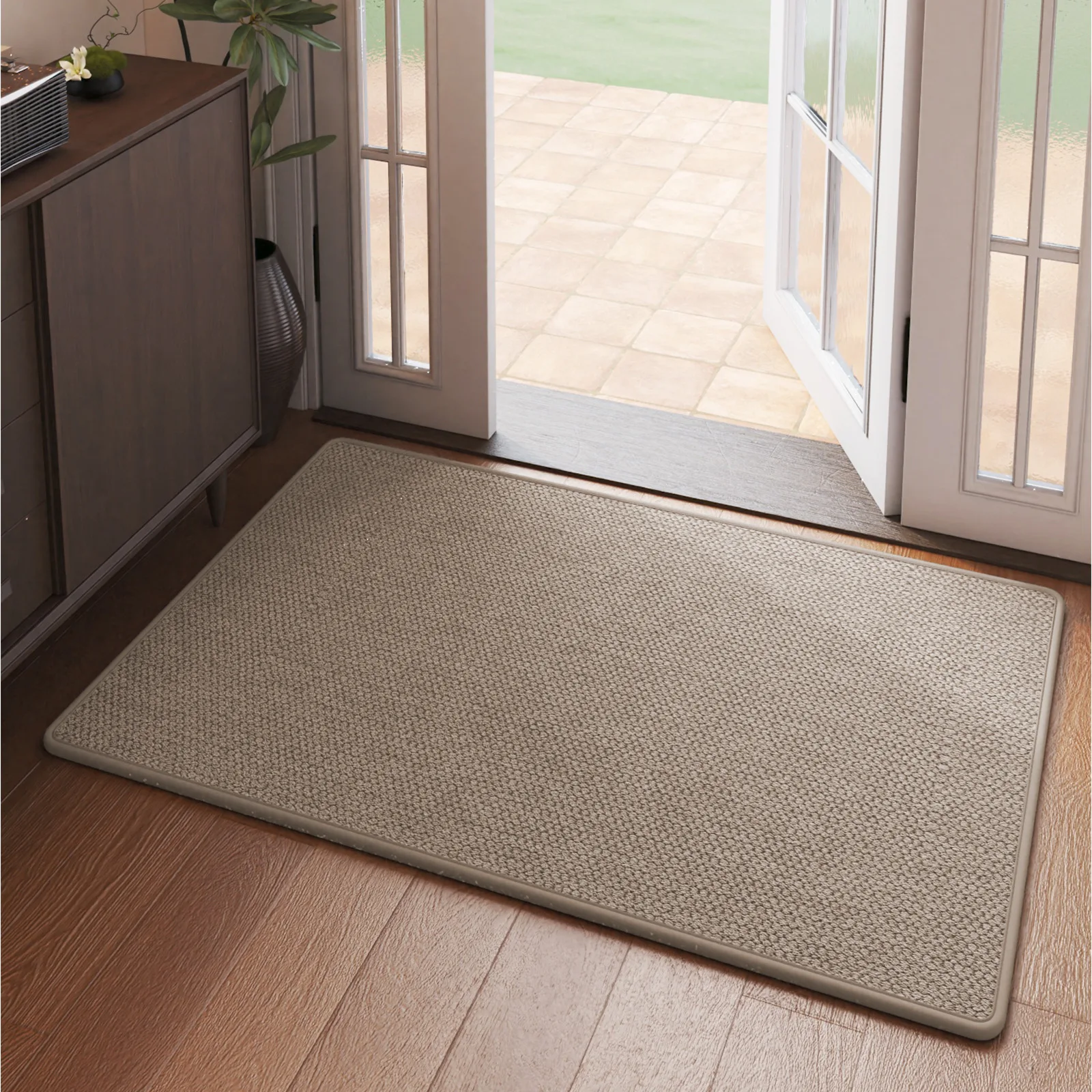 Door Mat , Dirt Resistant Non-Slip Rubber Backing Floor Mats, Low-Profile Doormat for Entryway, Front Door, Inside Entrance