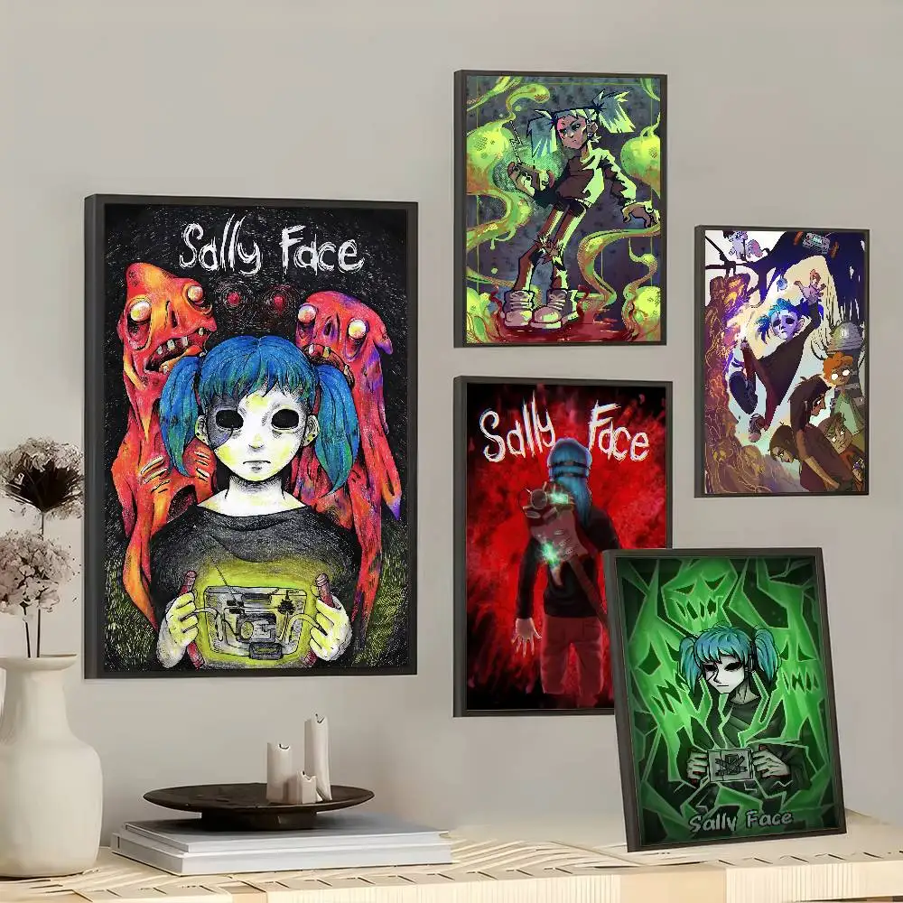 Game Sally Face Classic Posters Waterproof Paper Sticker Coffee House Bar Decor Art Wall Stickers