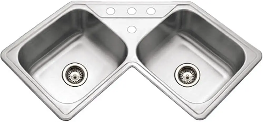 Lcr-3221-1 Kitchen Sink, 31-7/8 In. W X 31-7/8 In. D X 8 In. H, Stainless Steel