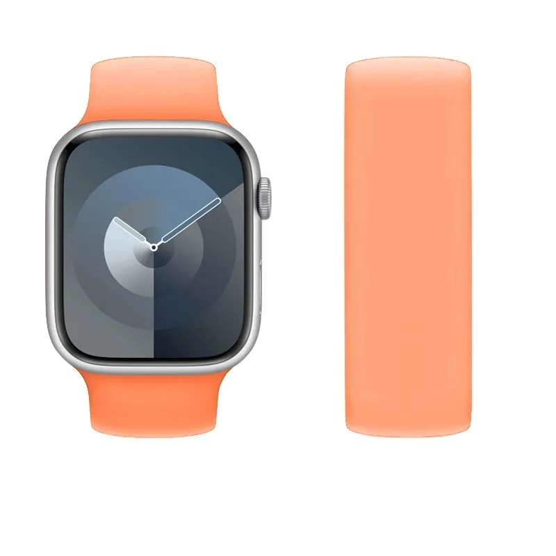 Solo Loop Silikonarmband für Apple Watch 40mm 44mm 45mm 41mm 49mm 42mm 46mm 38mm Armband iWatch Series 11 10 9 8 7 6 SE3 Ultra2