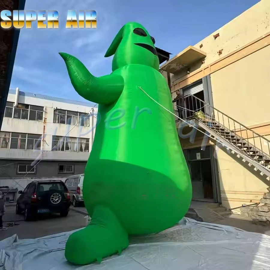 تصميم إبداعي لتزيين الهالوين الأخضر نموذج شبح قابل للنفخ لحفلات الاحتفال