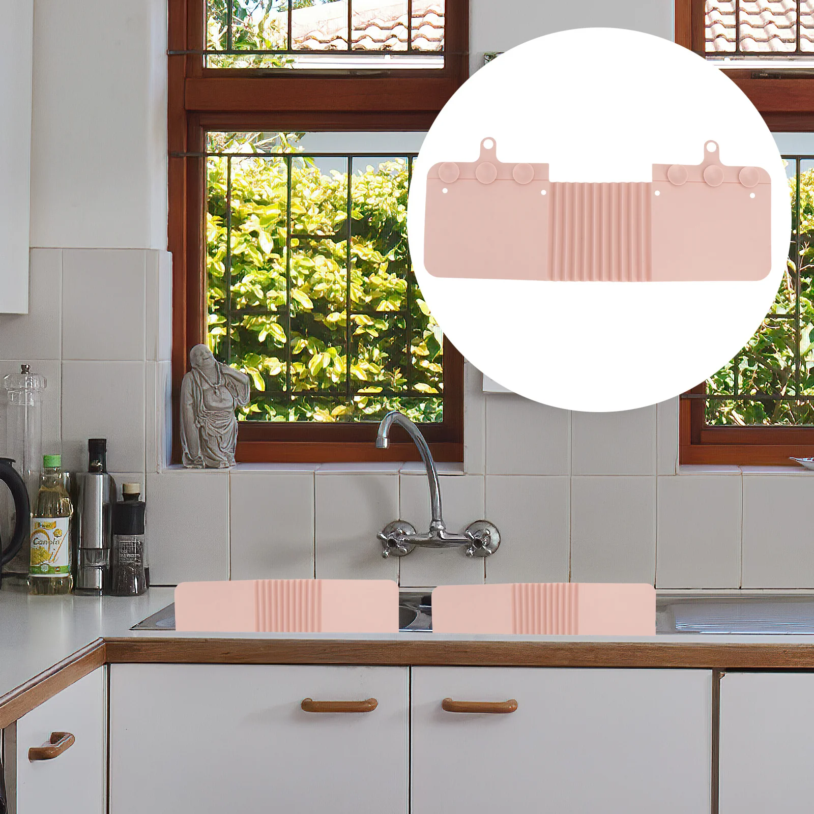 

1Pcs Water Splash Guard for Sink Premium Material Non-Slip Waterproof Baffle for Kitchen Bathroom Toilet Use Random Color