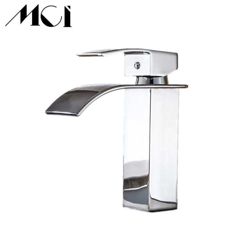 

Wholesale And Retail Deck Mount Waterfall Bathroom Faucet Vanity Vessel Sinks Mixer Tap Cold And Hot Water Tap Torneira