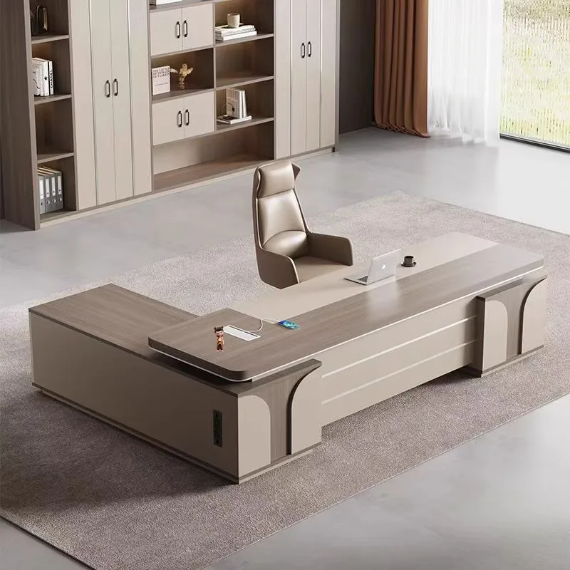 Boss desk light luxury senior sense young president large class desk simple modern supervisor general manager combination