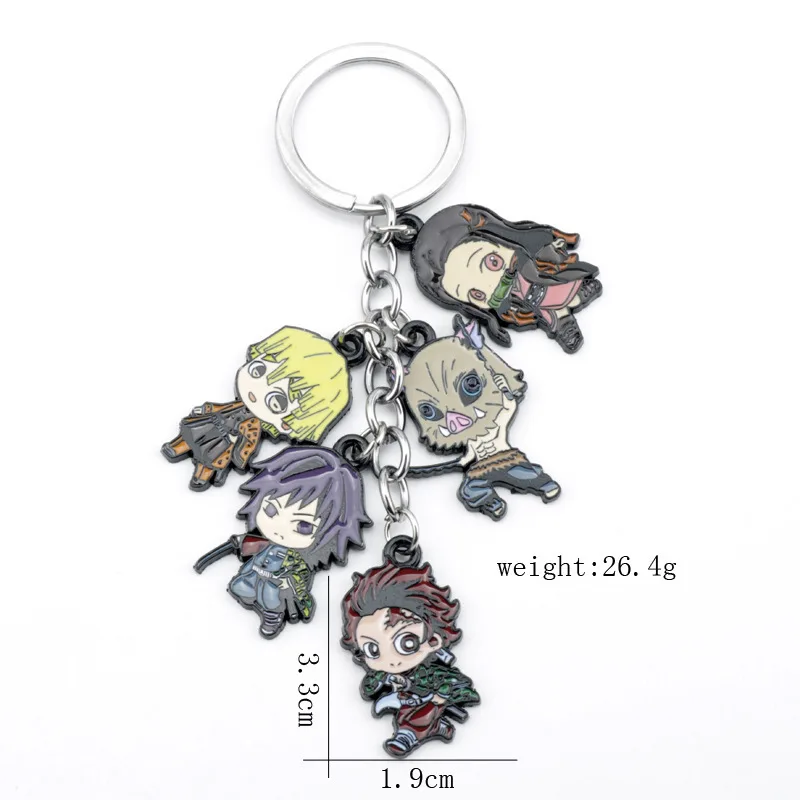 حار أنيمي شيطان القاتل المفاتيح تأثيري كيميتسو لا يابا تانجيرو Nezuko Agatsuma Zenitsu الشكل سلسلة مفاتيح معدنية المشجعين الهدايا #3