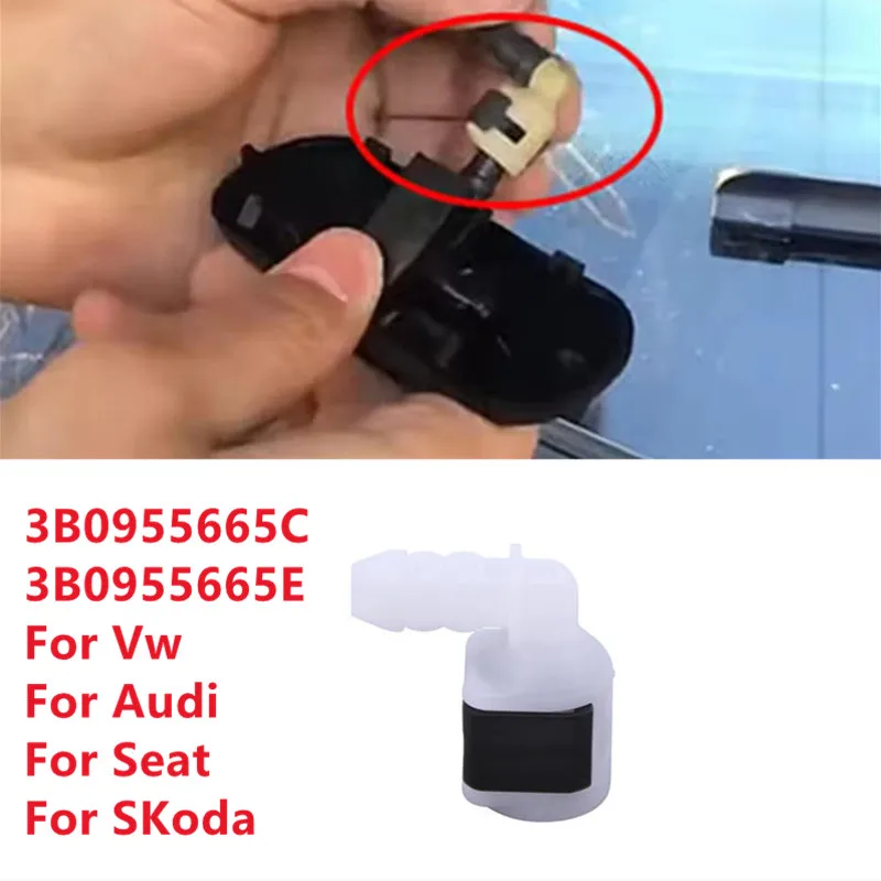 2pcs 3B0955665C Car Windshield Washer Connector Hose Elbow Check Valve for Audi A3 A4 Vw Golf Beetle Seat Altea Skoda Octavia