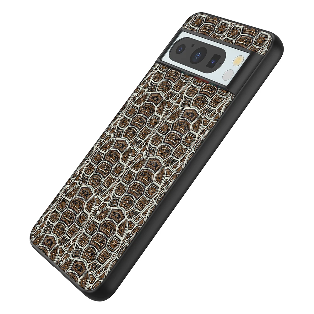 Back Cover Leather Case for Google Pixel 4 XL 4A 5 5A 5G 6 Pro 6A 7 Pro 7A 8 Pro 8A High Quality with Snake Skin Pattern Print