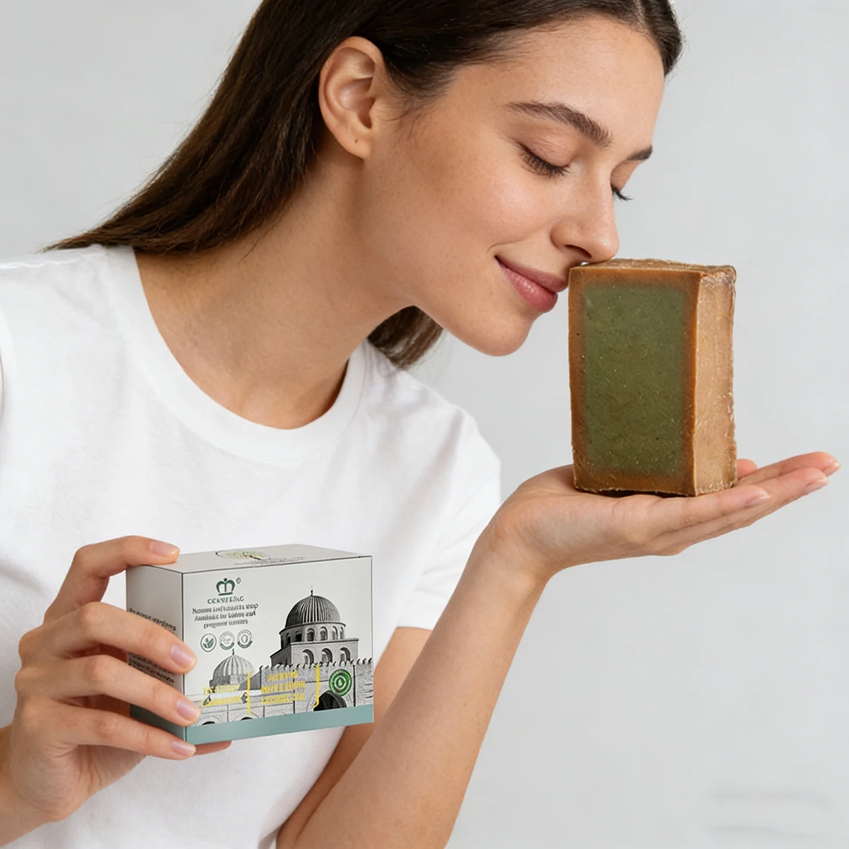 Ancient Soap Bar Pure Olive Soap, Deep Gentle Cleansing Body Bathing, Moisturizing Hydrating Organic Face and Body Soap Bar 100g