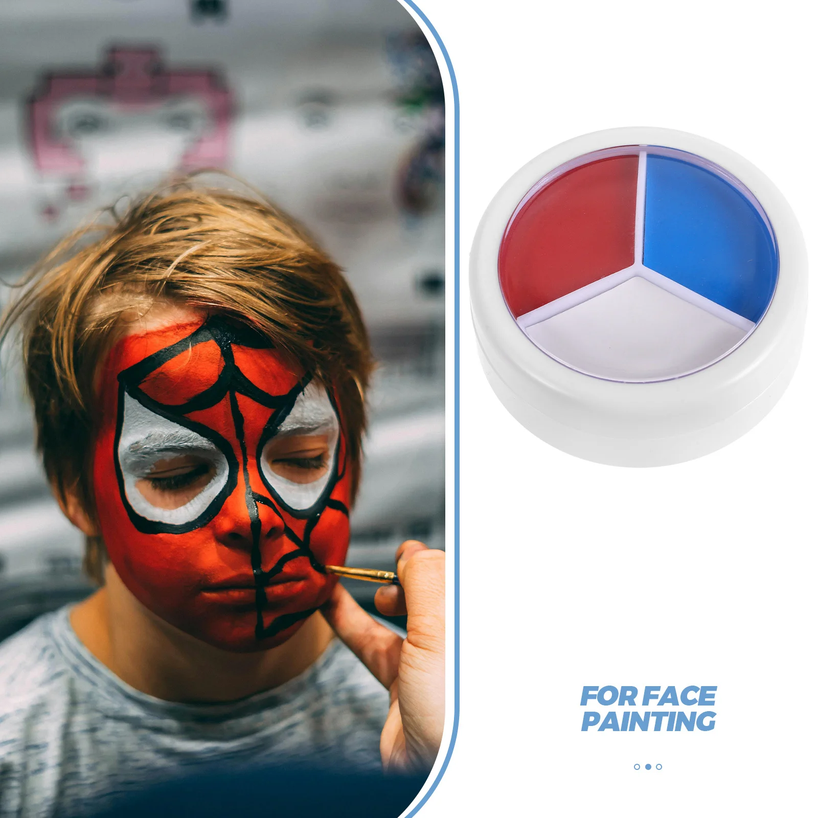 Kit de pintura facial para adultos, seguro, de larga duración, secado rápido, disfraz de Halloween y Navidad, suministros de pintura corporal para fiesta, 1 caja